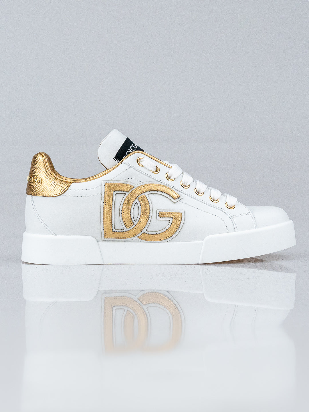 Sneaker weiß Gold