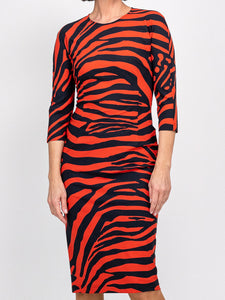 Zebra Kleid rot